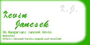 kevin jancsek business card